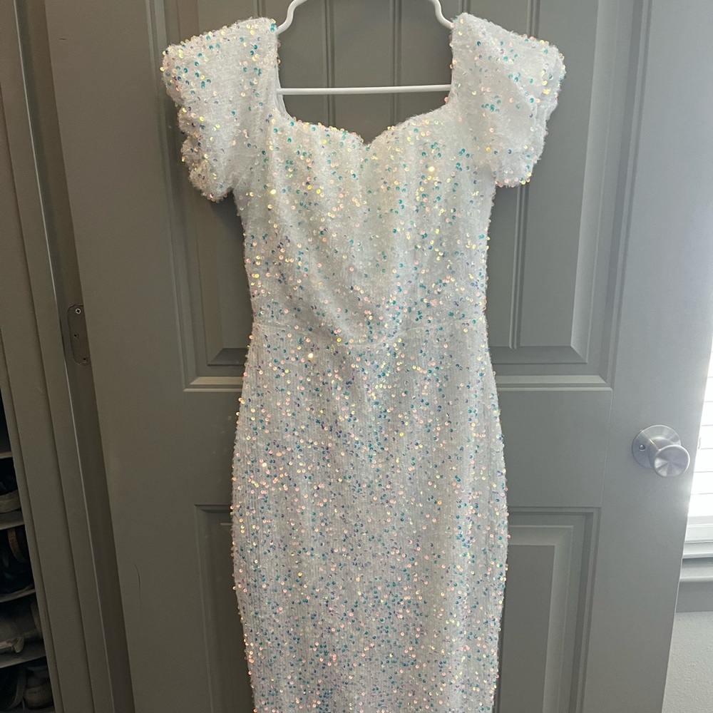 SHEIN White Sequin Dress